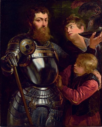 Porträt eines Kommandanten, Dreiviertellänge, für die Schlacht gerüstet von Peter Paul Rubens